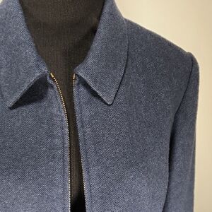 Lands' End Dark Blue Wool Blend Jacket